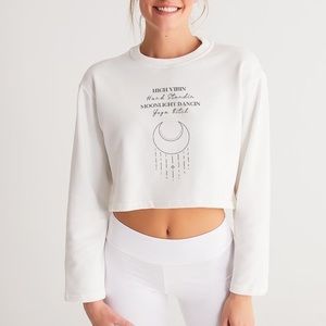 Yoga Bitch High Vibin Boho Dreamcatcher Cropped Sweatshirt NWT